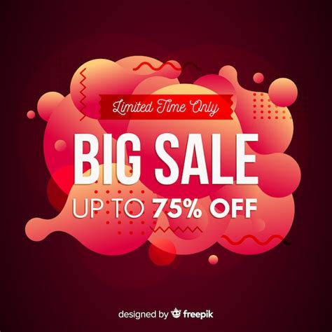 Free Vector Sales Background With Fluid Effect