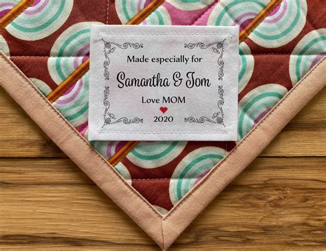 Custom Large Quilt Labels Personalized Quilt Custom Fabric Etsy