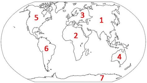 Continents Of The World Quiz Activity Continents And Oceans Quiz