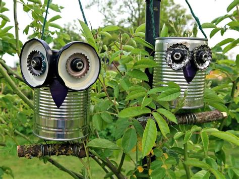 How To Make A Recycled Tin Can Owl • Craft Invaders Tin Can Crafts