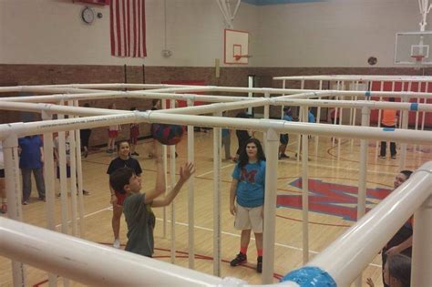 Fantastic community builder that involves all ages and skill levels. 9 Square in the Air | Youth group activities, Family ...