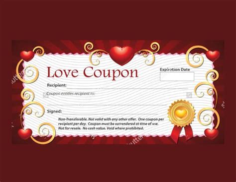 22 Love Coupon Templates Free Sample Example Format