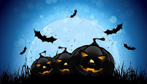 Hd Wallpaper Halloween Celebrations Holidays Hd Pumpkin 4k Bat