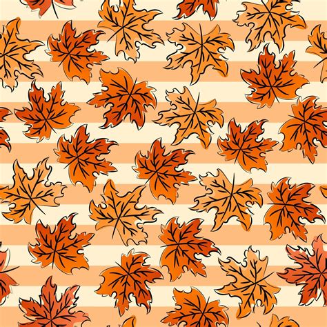Autumn Leaf Pattern Seamless 8099580 Vector Art At Vecteezy