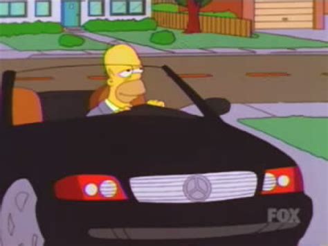 Homer Simpson In His Dream Car Classic Mercedes Benz Pinterest