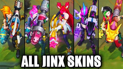 All Jinx Skins Spotlight League Of Legends Youtube