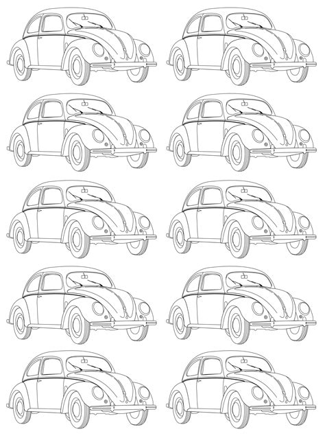 Vw Beetle Coloring Page