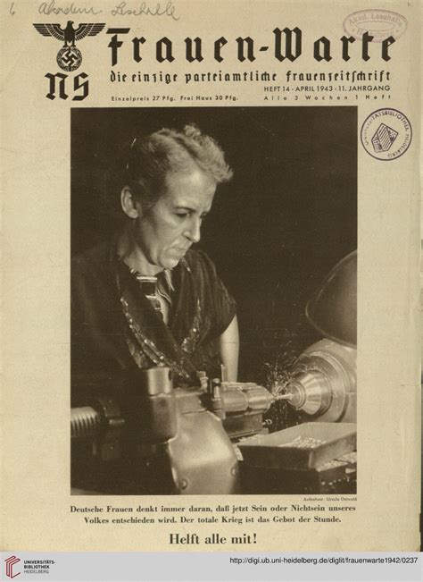 NS-Frauen-Warte: die einzige parteiamtliche Frauenzeitschrift (11.1942 ...