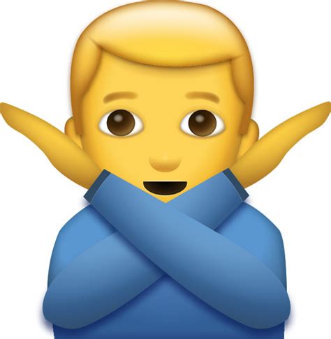 Download Man Saying No Iphone Emoji Icon In  And Ai Emoji Island