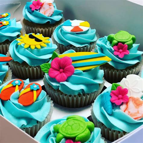 Beach Themed Cupcakes Beach Theme Cupcakes Cakes By Melissa Themed