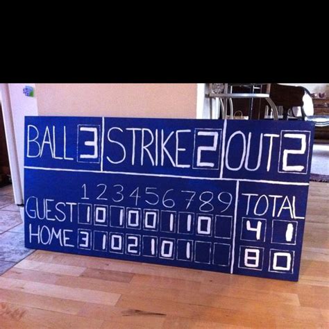 Baseball Scoreboard Painted On 2x4 Plywood For My Sons All Sport