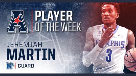 Memphis Tigers Point Guard Jeremiah Martin Is Named American Conference