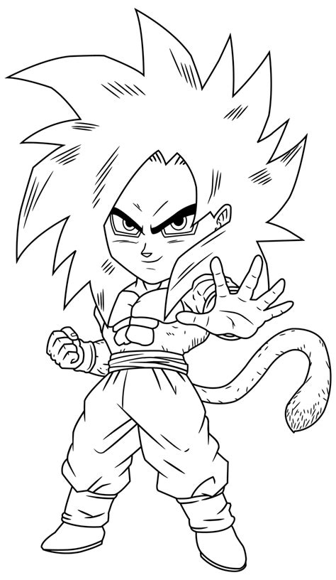 Dragon ball z kid trunks coloring page. Ssj4 Goku Coloring Page - Coloring Home
