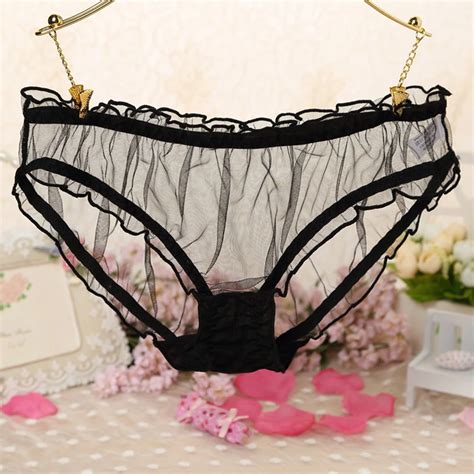 Sexy See Through Mesh Women Low Rise Briefs Underwear Panties Gift