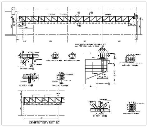 Truss Structure Details 7 Architectural Cad Drawings
