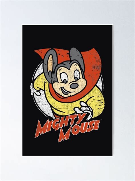 Vintage Mighty Mouse Poster For Sale By Nostalgic Stuff Redbubble