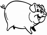 Pig Coloring Animal Piggy Coloringpages1001 sketch template