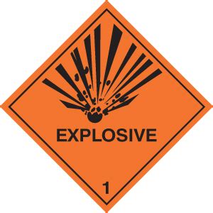 Hazard Label Explosive Diamond Ssp Print Factory