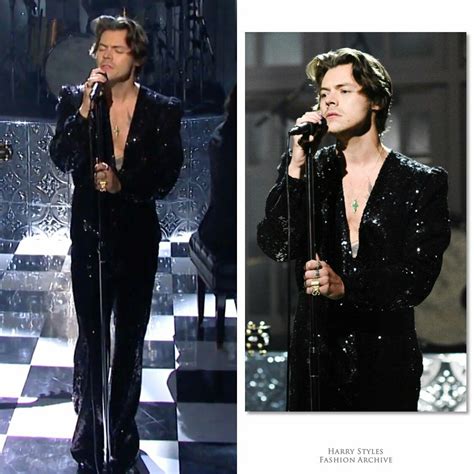 Harry Wore A Custom Gucci Sequin Jumpsuit While Performing Lightsup On