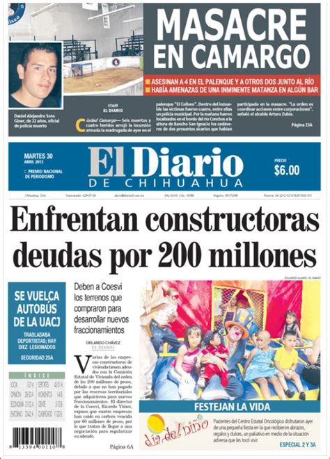 Periódico El Diario De Chihuahua México Periódicos De México
