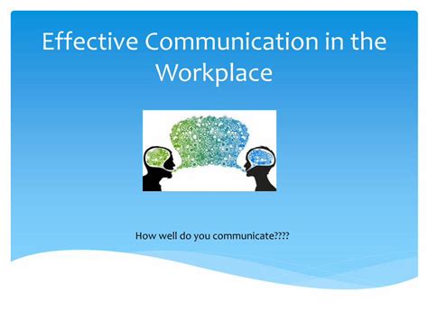 Pdf Effective Communication In The Workplacenon Verbal