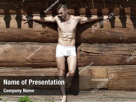 Male Shirtless Muscular Powerpoint Template Male Shirtless Muscular
