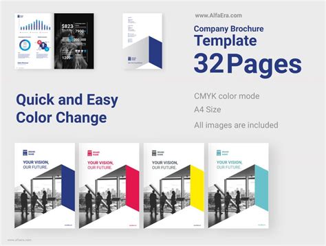 An Image Of The Company Brochure Templates For 32 Pages Including Two