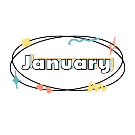 January Typography January Font January Lettering Png Transparent