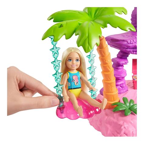 Barbie Chelsea Dreamtopia Water Lagoon Playset Pets Slide Pool