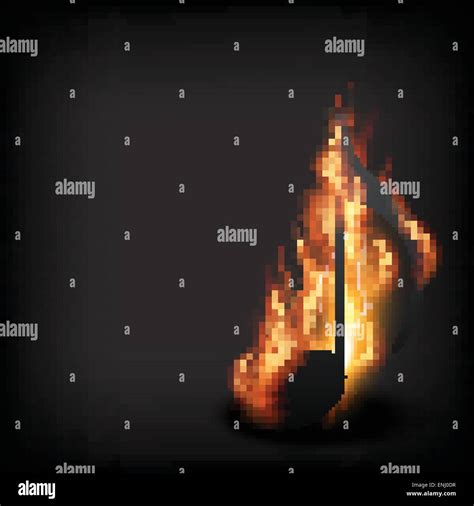 Vector Music Note In Burning Hi Res Stock Photography And Images Alamy