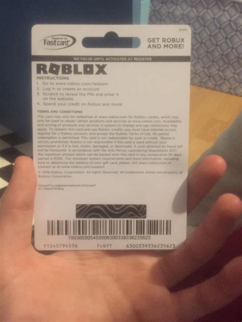 Unused Robux T Cards