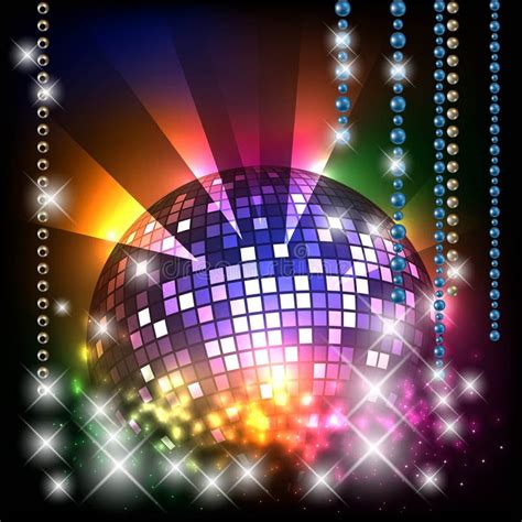 Sparkling Disco Ball Night Party Stock Vector Illustration Of