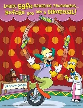Simpsons Chemical Safety Poster Learn Safe Handling Procedures Before