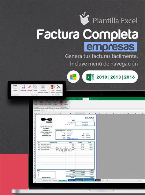 Plantilla De Facturas Completas En Excel Factura Completa Empresas