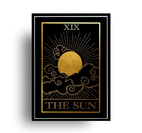 The Sun Tarot Card Print Art Print Tarot Prints Witchy Etsy Uk