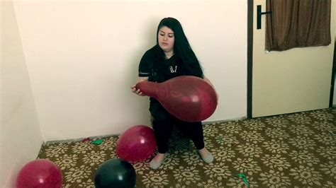 Girl Sit To Pop Balloons Youtube