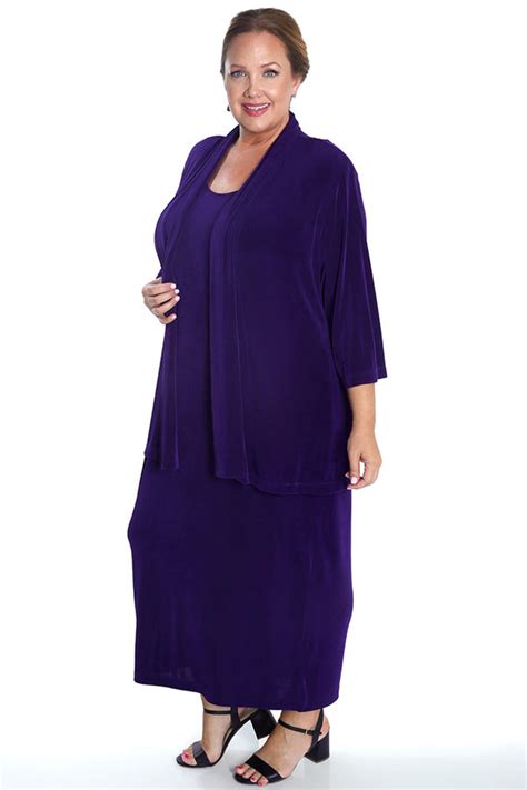 vikki vi classic royal purple 3 4 sleeve kimono jacket