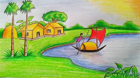 Beautiful Scenery Drawing At Explore Collection Of