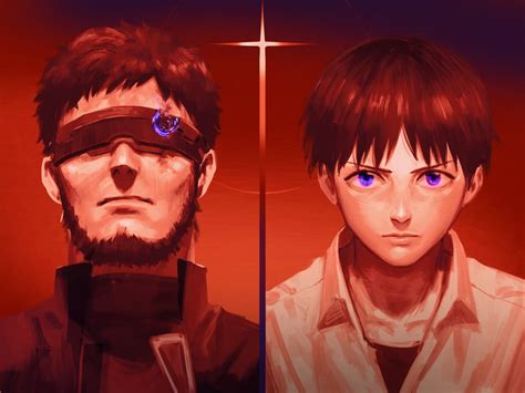 Ikari Shinji And Ikari Gendou Neon Genesis Evangelion And 2 More