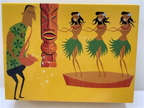 Tiki Art Retro Mid Century Modern Kitsch Keepsake Boxes By Etsy