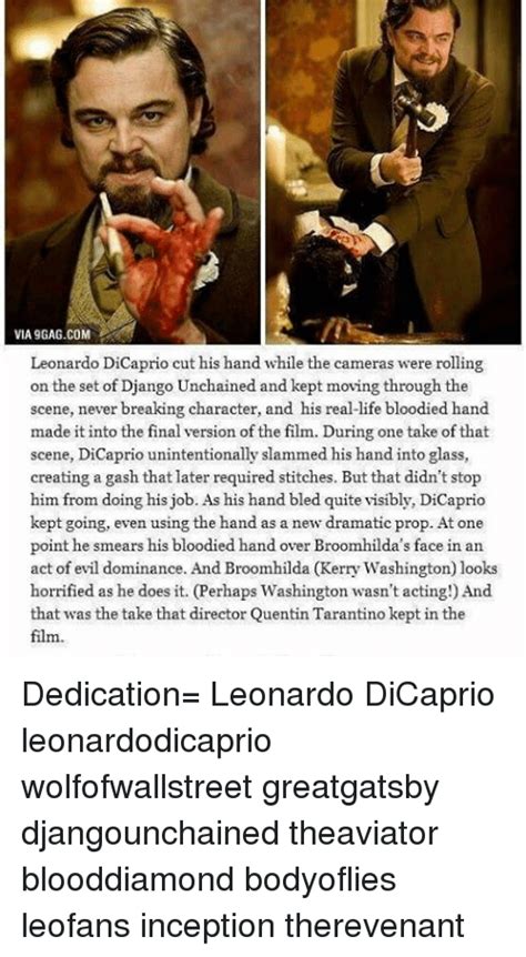 Via Ggagcom Leonardo Dicaprio Cut His Hand While The Cameras Were Rolling On The Set Of Django