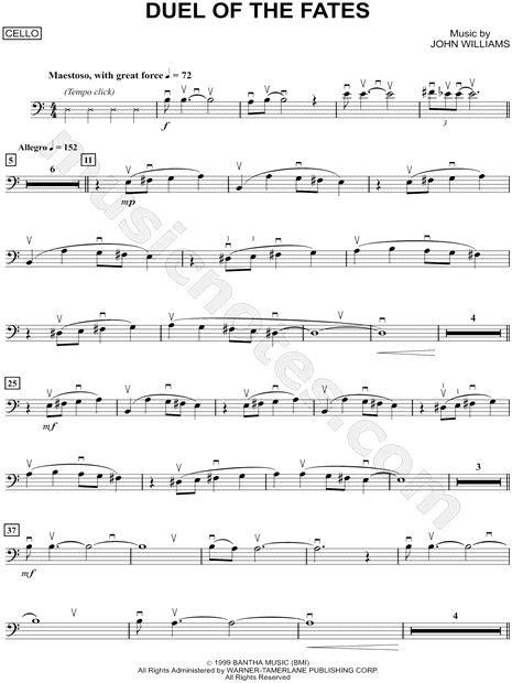 With enhanced visuals and a new series of films to follow, it's the most important entertainment story of the decade. "Duel of the Fates - Cello" from 'Star Wars Episode I: The Phantom Menace' Sheet Music (Cello ...
