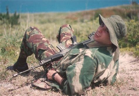 Royal Bermuda Regiment Soldier At Ferry Reach In 1994 War Clothes