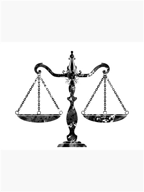 Scales Of Justice Art Poster For Sale By Erzebetth Redbubble