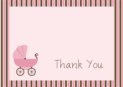 34 Printable Thank You Cards For All Purposes Inside Template For Baby