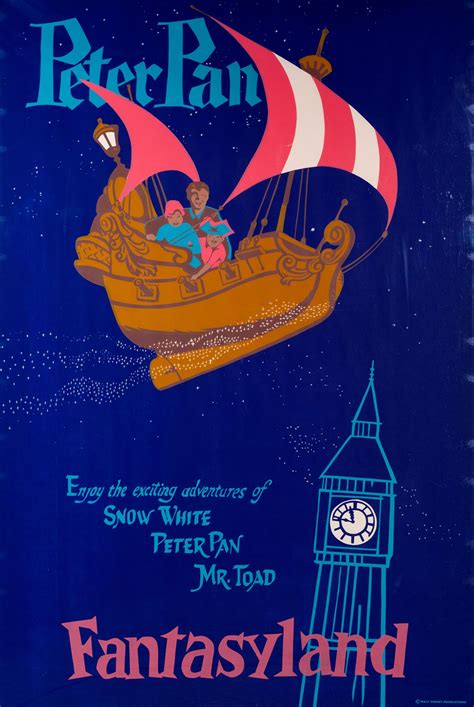 Vintage Disneyland Poster — Fantasyland Animation Art Pinterest