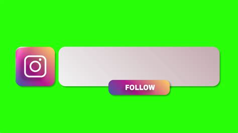 Animated Instagram Lower Third Banner With Follow Green Screen 10752133