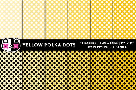 Yellow Polka Dots Digital Paper Graphic By Peppy Poppy Panda · Creative Fabrica