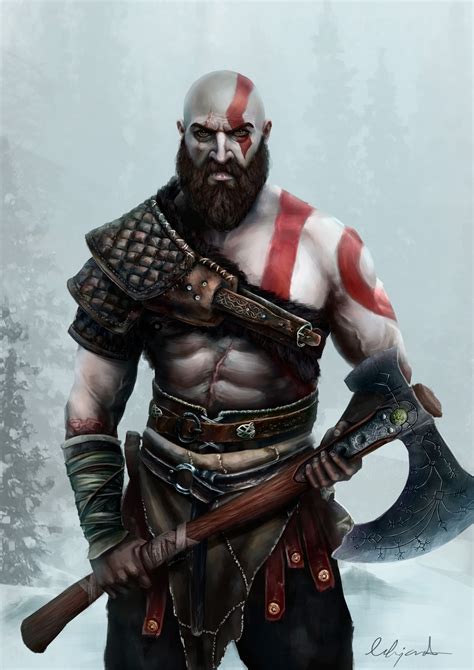 Artstation Kratos God Of War 4