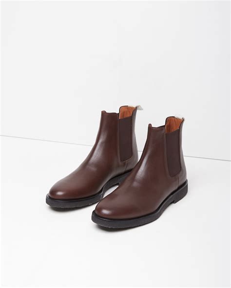 Lyst Common Projects Leather Chelsea Boots In Brown